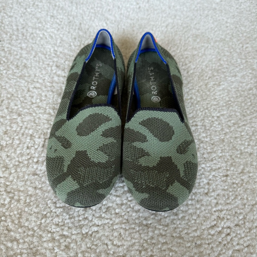 Rothy's Olive Camo Loafers